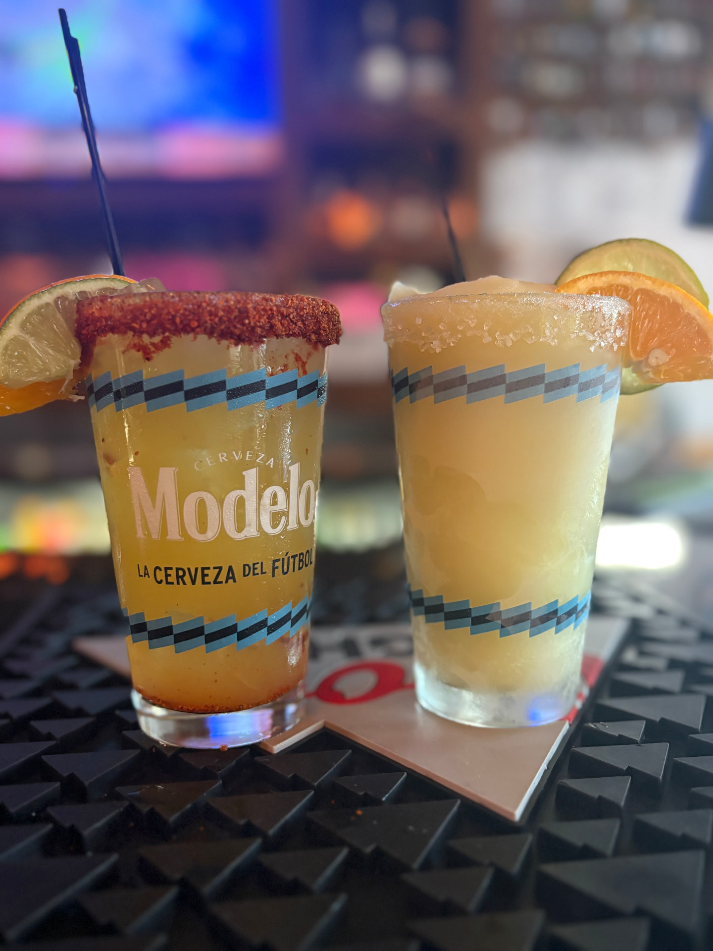 House margaritas at the bar