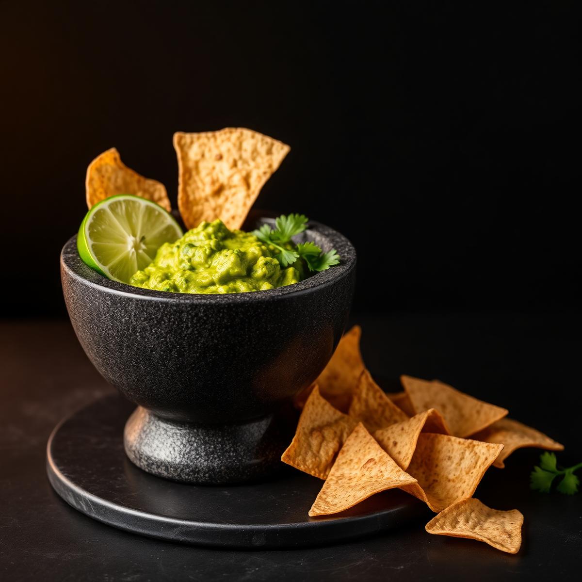 Guacamole en molcajete